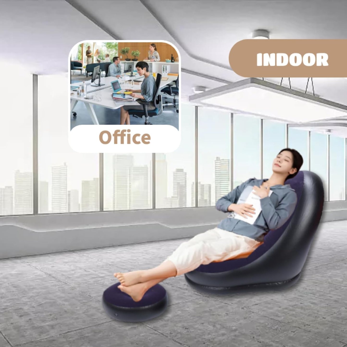 Sofa Inflable + Ottoman