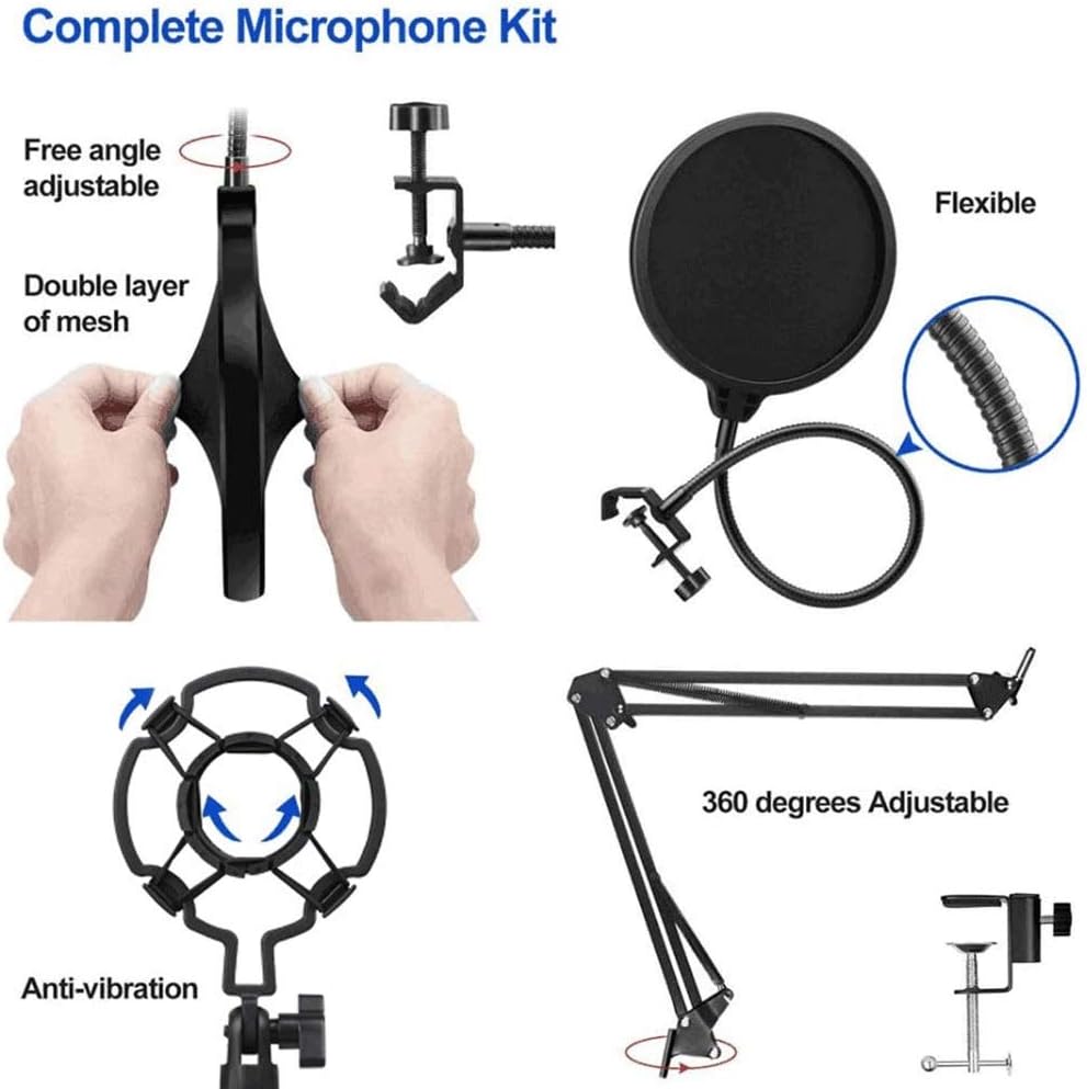 KIT DE MICROFONO CONDENSADOR PROFESIONAL