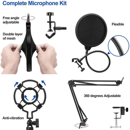 KIT DE MICROFONO CONDENSADOR PROFESIONAL